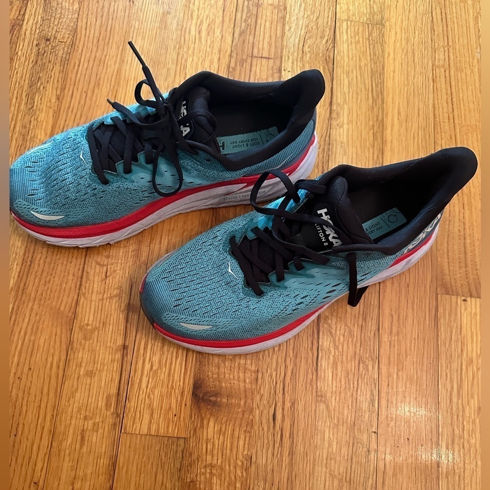 HOKA Clifton 8 Men’s Running Shoes - Real Teal Aquarelle - US 8.5